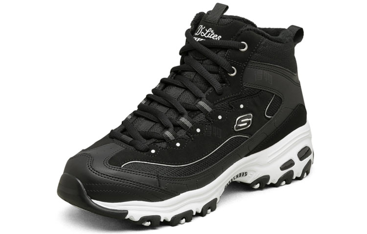 Женские кроссовки Skechers D'LITES 1.0 (черные) — Чёрный — фото 3