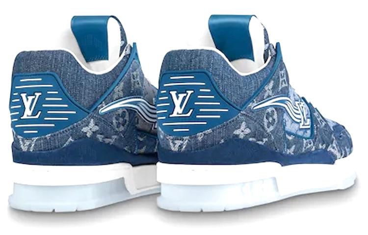 Мужские кеды Louis Vuitton Trainer LOUIS VUITTON Trainer (сине-белые) — фото 3