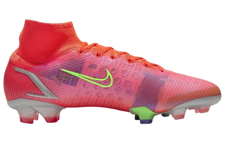 Кроссовки Nike Mercurial Superfly 8 14 Elite FG (розовый / зеленый) — Розовый / зелёный — фото 2