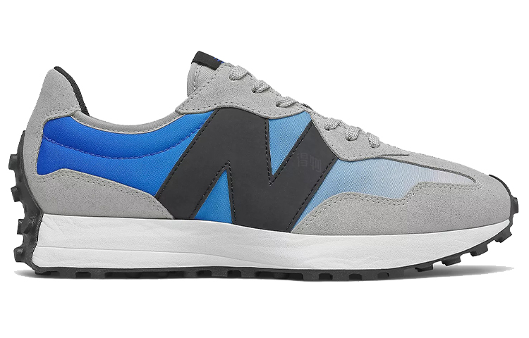 Мужские кроссовки New Balance 327 (серый / синий) — фото 3