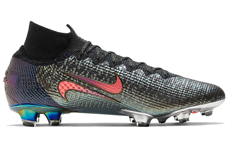 Мужские футбольные бутсы Nike Mercurial Superfly 7 13 Elite SE FG (черный / серебристый) — Чёрный / серебристый — фото 2