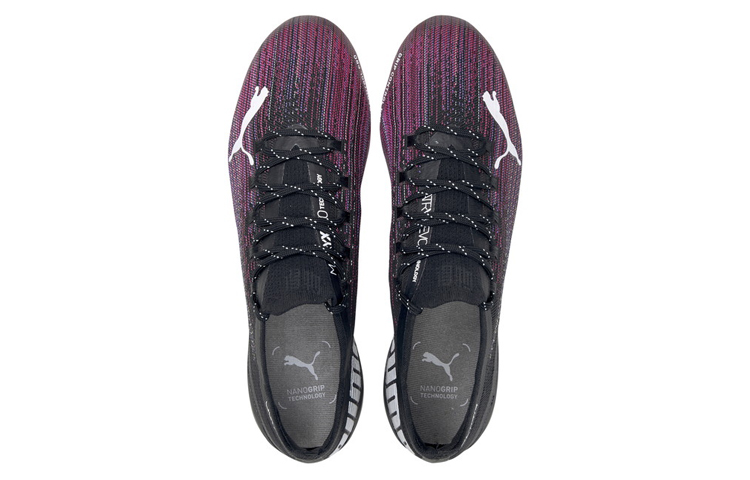 Мужские бутсы PUMA Ultra 1.1 AG (черно-розовые) — фото 3