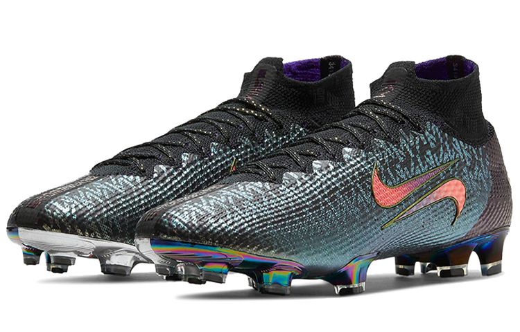 Мужские футбольные бутсы Nike Mercurial Superfly 7 13 Elite SE FG (черный / серебристый) — Чёрный / серебристый — фото 3