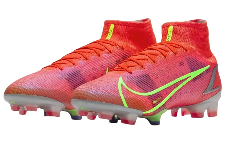 Кроссовки Nike Mercurial Superfly 8 14 Elite FG (розовый / зеленый) — Розовый / зелёный — фото 3