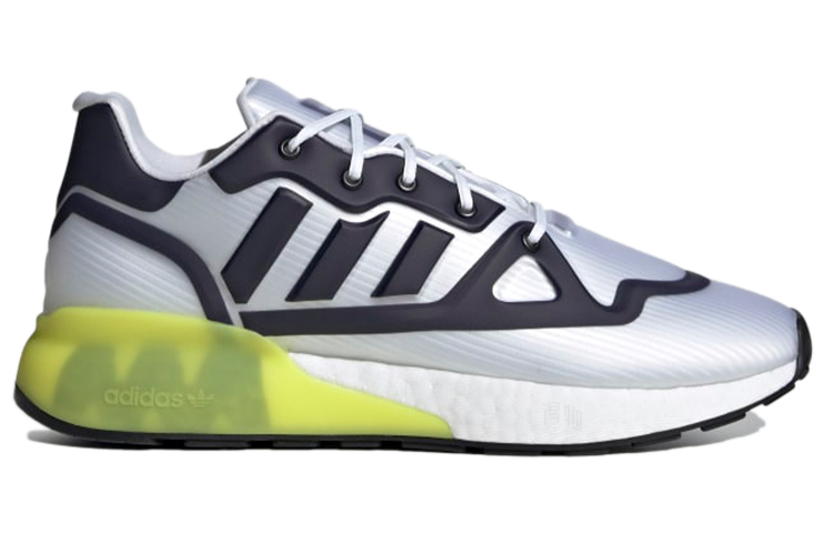 Кроссовки adidas originals ZX 2K Boost Futureshell (бело-сине-желтые) — Белый / синий / жёлтый — фото 2