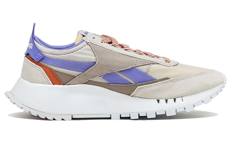 Женские кроссовки Reebok Classic Leather Legacy (серо-фиолетовые) — Серый / фиолетовый — фото 2