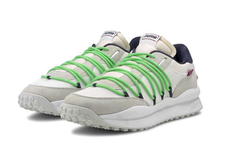 Кроссовки PUMA Style Rider Lace Pop (серо-зеленые) — фото 3