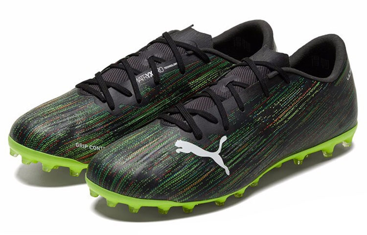 Мужские бутсы PUMA Ultra 2.2 MG (черно-бело-зеленые) — Чёрный / белый / зелёный — фото 3