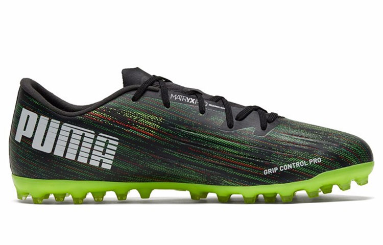 Мужские бутсы PUMA Ultra 2.2 MG (черно-бело-зеленые) — Чёрный / белый / зелёный — фото 2