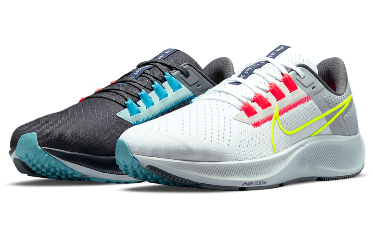 Мужские кроссовки Nike Pegasus 38 "Limited Edition" (серый / черный / синий) — Серый / чёрный / синий — фото 3