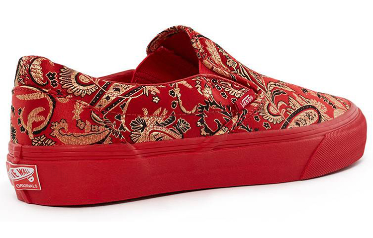 Слипоны Vans x Opening Ceremony Vault OG Slip-On LX (красные) — Красный — фото 4