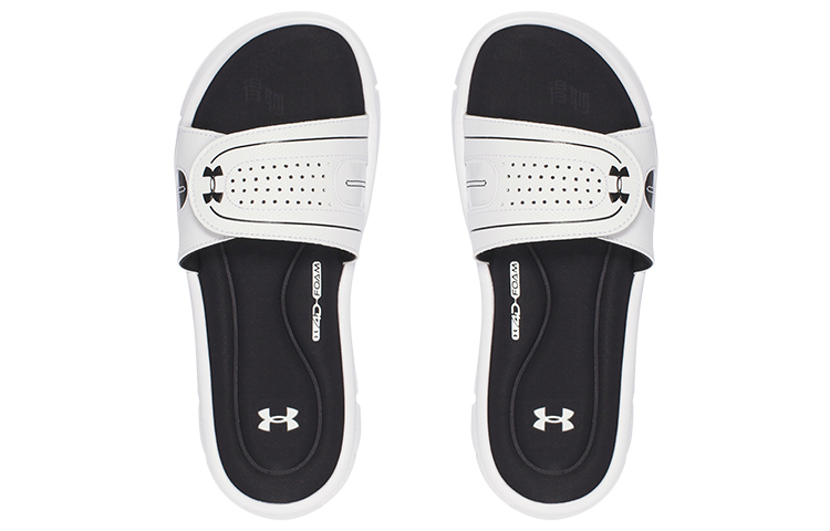 Женские шлепанцы Under Armour Ignite VII (черно-белые) — фото 3