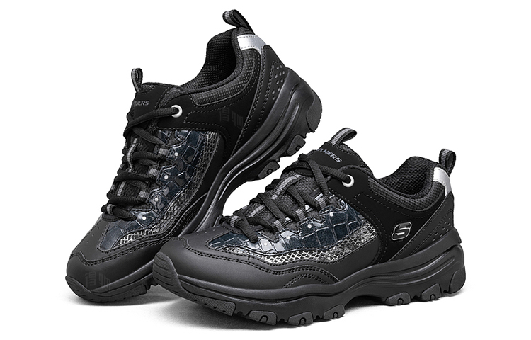 Женские кроссовки Skechers D'lites (черные) — фото 3
