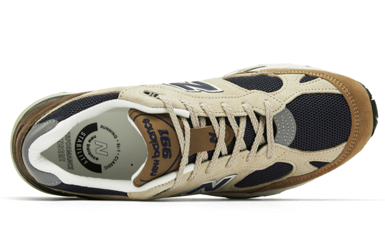 Мужские кроссовки New Balance 991 (коричневые) — фото 3