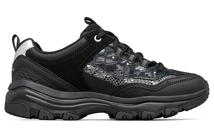 Женские кроссовки Skechers D'lites (черные) — фото 2