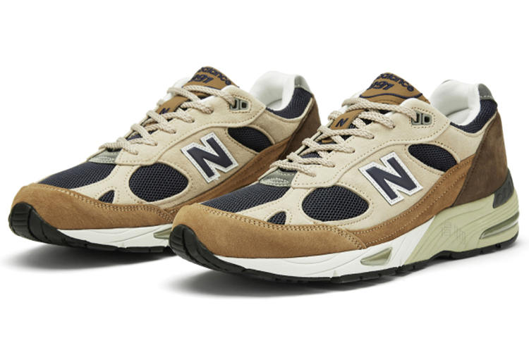 Мужские кроссовки New Balance 991 (коричневые) — фото 2