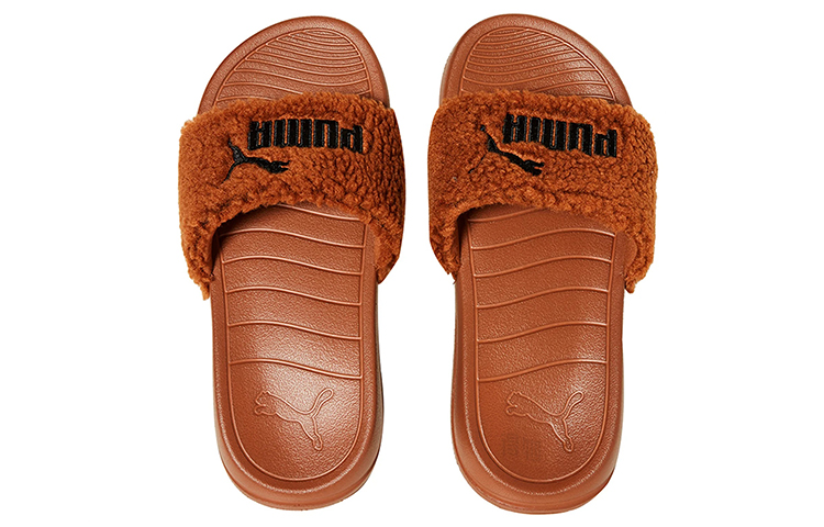 Шлепанцы PUMA Popcat 20 (коричневые) — Коричневый — фото 3