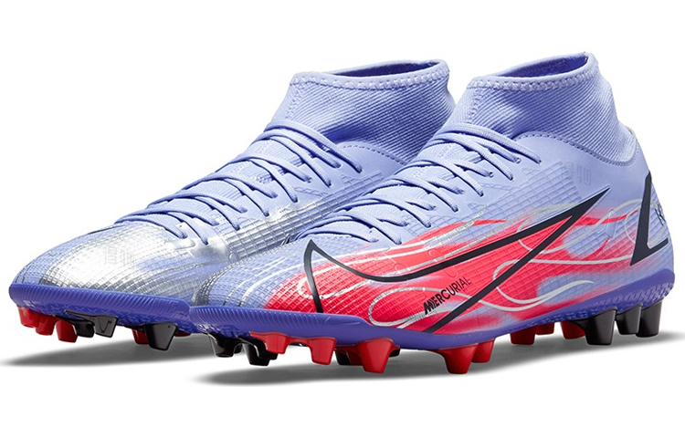 Кроссовки Nike Mercurial Superfly 8 14 Academy KM AG (фиолетовый / розовый) — фото 2