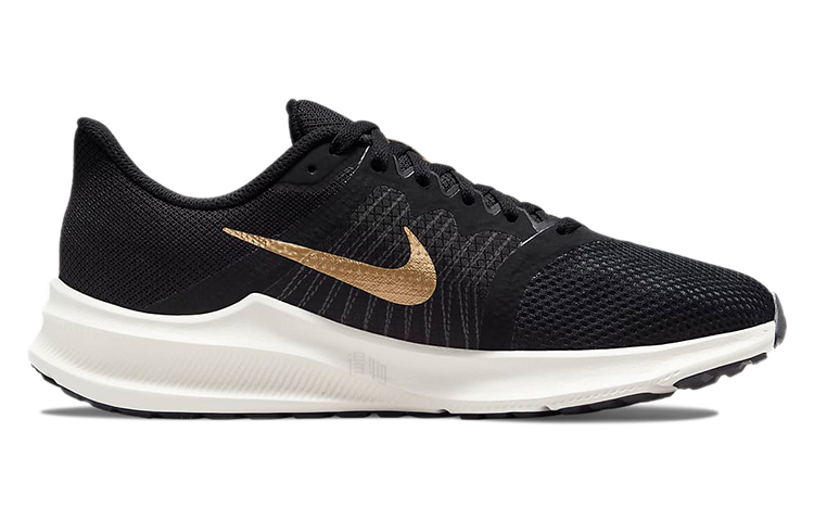 Женские кроссовки Nike Downshifter 11 (черно-золотой) — Чёрный / золотой — фото 2