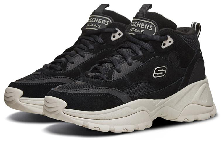 Женские кроссовки Skechers Kozmiks (черно-белый) — Чёрныйбелый — фото 3