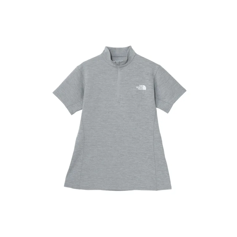 THE NORTH FACE T Shirts Women's Gray Stand Collar