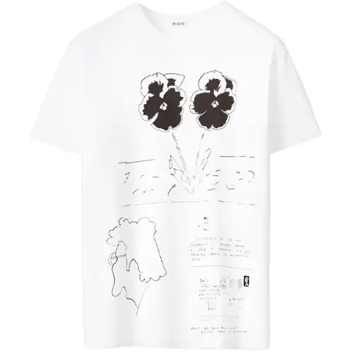 LOEWE T Shirts Men's White Crew Neck Moderate
