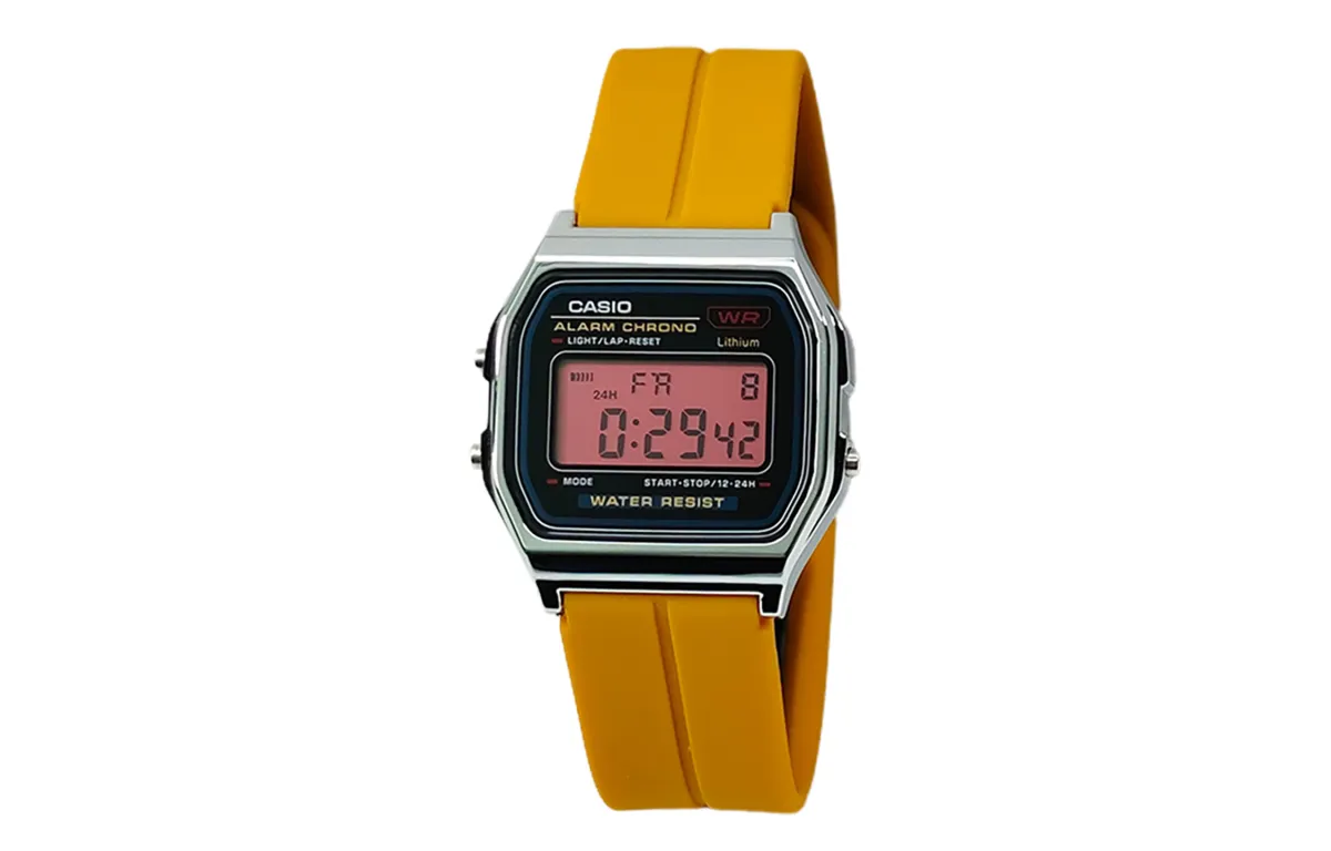 CASIO Custom Collection Quartz Movement Silicone Strap Watch Unisex Black Dial