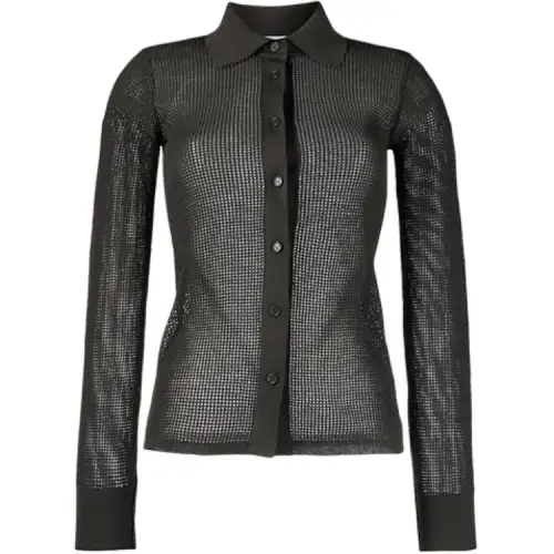 Bottega Veneta Shirts Women's Brown Lapel Moderate Shirt