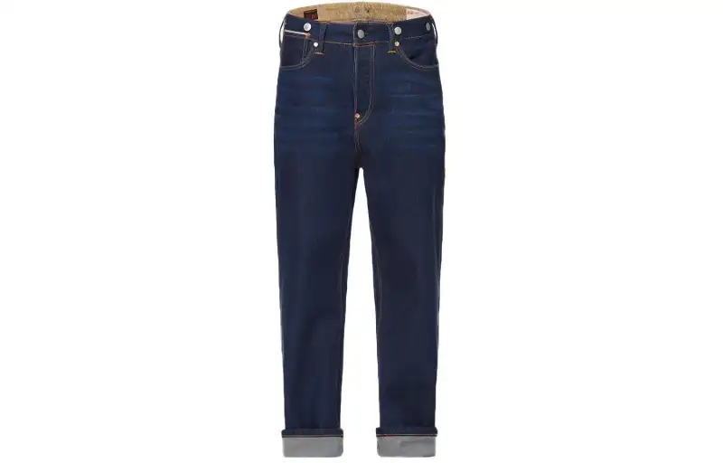 EVISU Tapered Pants Stretch Moderate Jeans Men's Blue