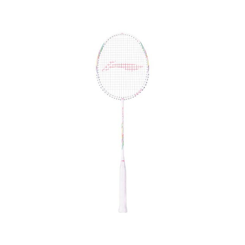 Li Ning Sharp Arrow Full Carbon Badminton Rackets Control Type All around Defense Advanced Level Unisex 5U White