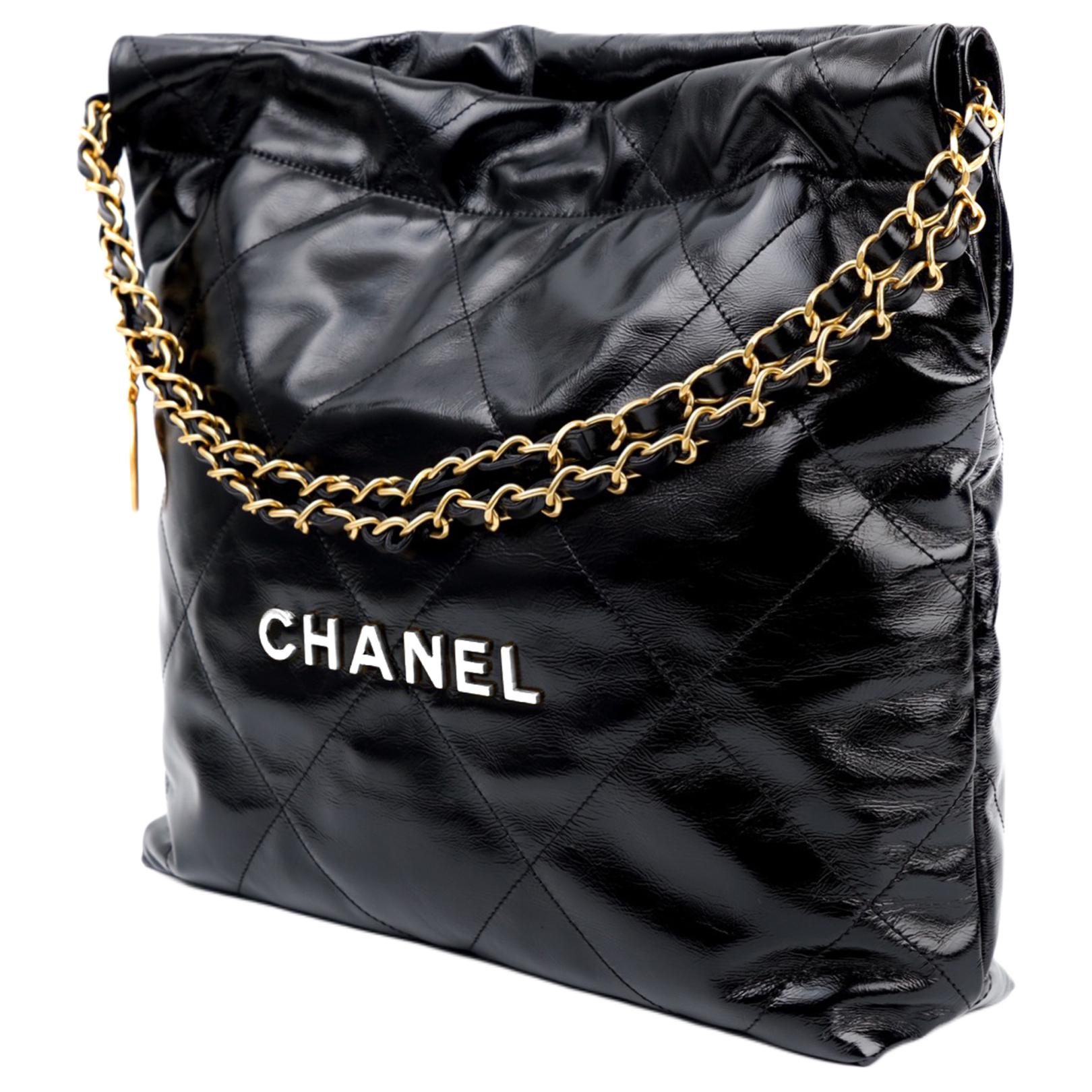 Женская сумка Chanel 22Bag 23C Logo (черный) — фото 2