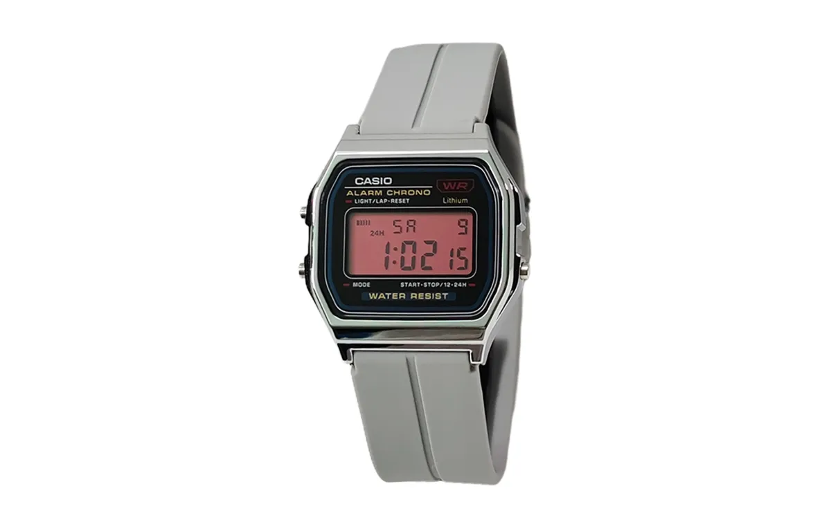 CASIO Custom Collection Quartz Movement Silicone Strap Watch Unisex Black Dial
