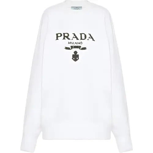 PRADA Knitwear Women's White Crew Neck Moderate