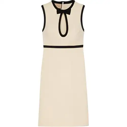 GUCCI Keyhole Cut Out Pencil Dress White