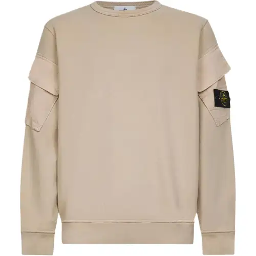 STONE ISLAND Logo Patch Crewneck Sweatshirt