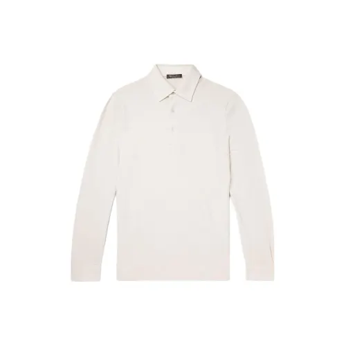Loro Piana Shirts Men's Ecru Lapel Moderate Other
