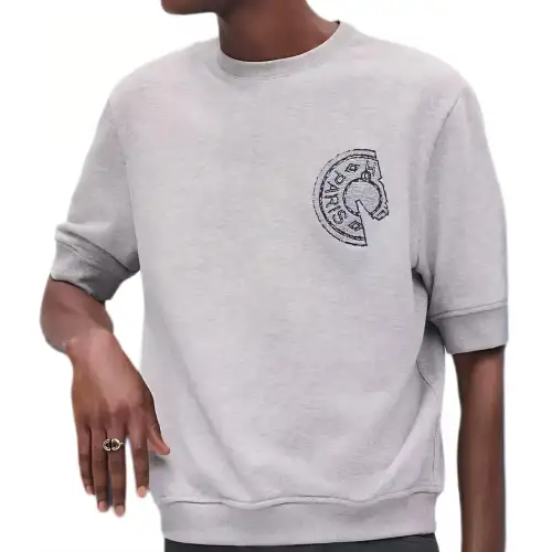 HERMES T Shirt Men's Gray White
