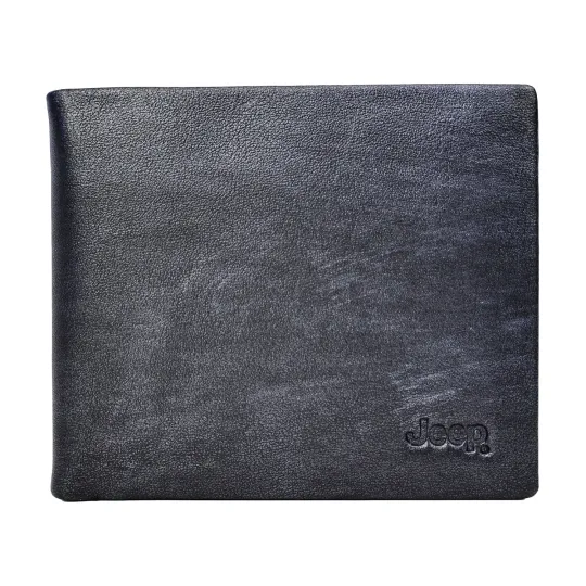 Jeep Genuine Leather Wallet, Wallet Men's Galaxy Black
