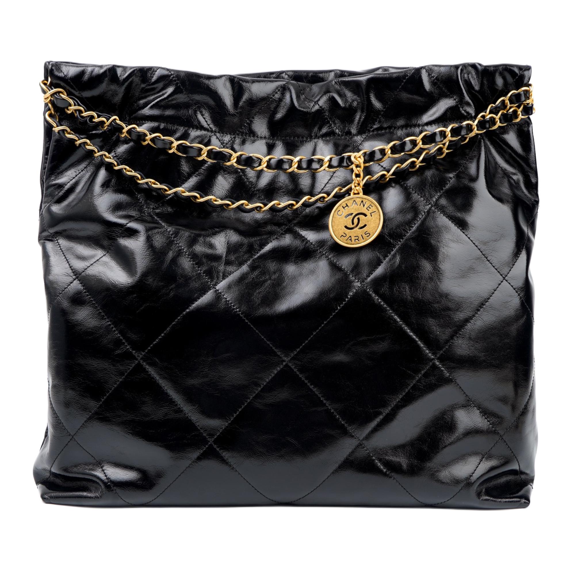 Женская сумка Chanel 22Bag 23C Logo (черный) — фото 4