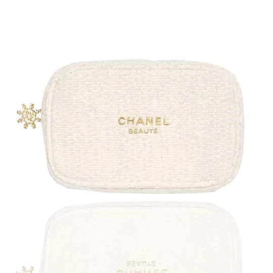 CHANEL Snowflake Zippers Makeup Bags