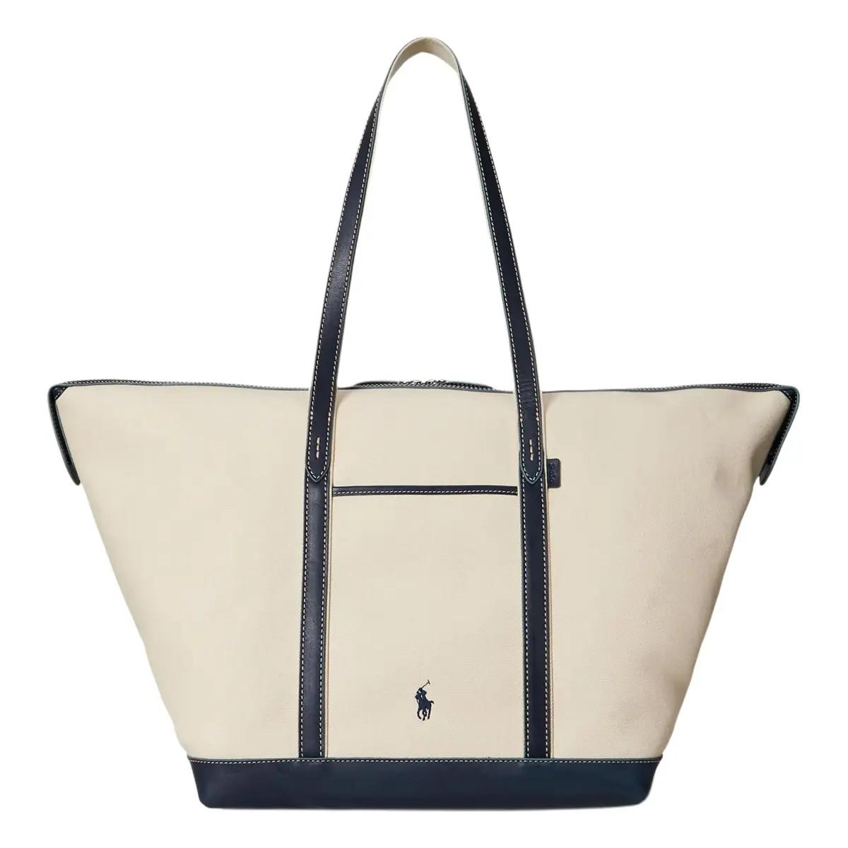 Polo Ralph Lauren Bellport leather-trimmed canvas tote bag