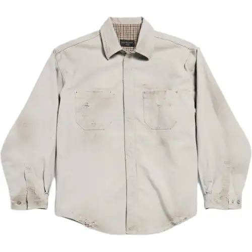 Balenciaga Balenciag Collared Long Sleeve Workwear Overshirt