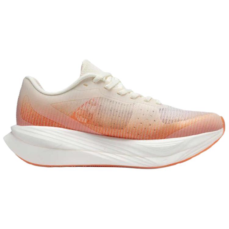 361° Speeding Running Shoes Men’s Low Top Feather White, Fluorescent Super Orange