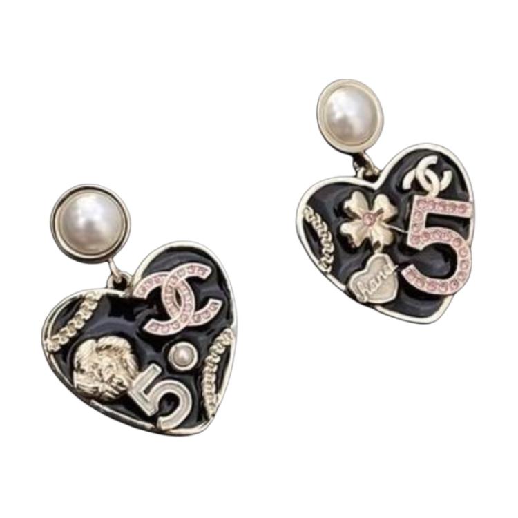 Женские серьги Chanel (черные)