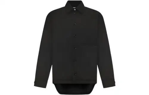 Bottega Veneta Shirts Men's Chocolate Brown Lapel Moderate Shirt