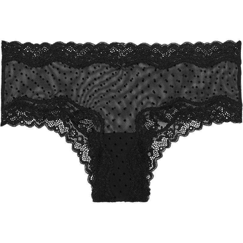 Женские трусы Victoria's Secret (черные в горошек)