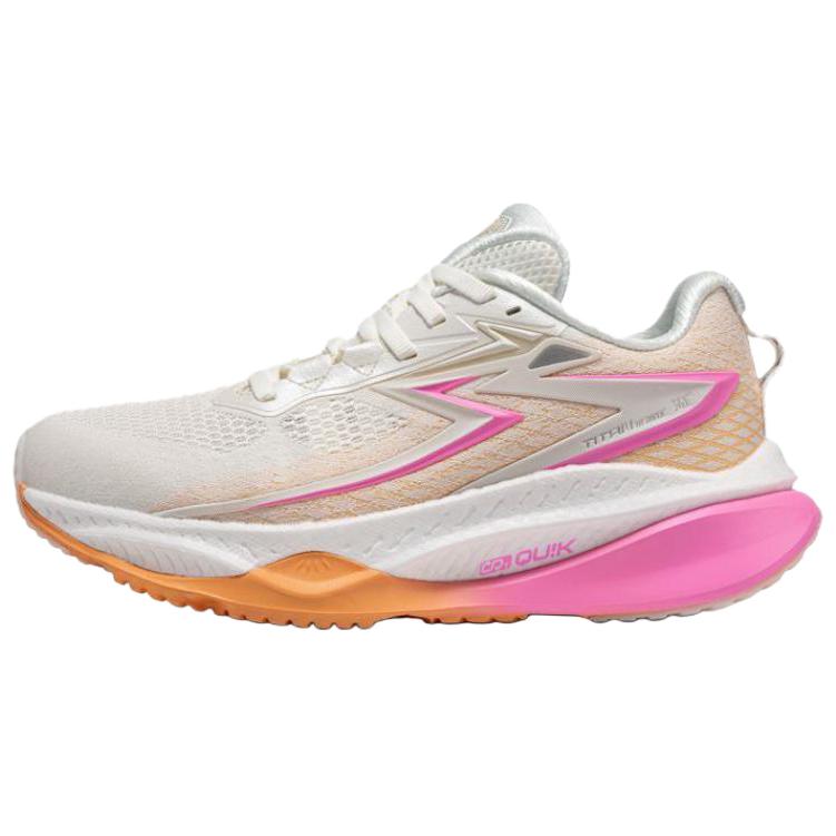 361° Cushioning Breathable Low top Long Distance Running Shoes Women’s Feather White Orange Milk Candies