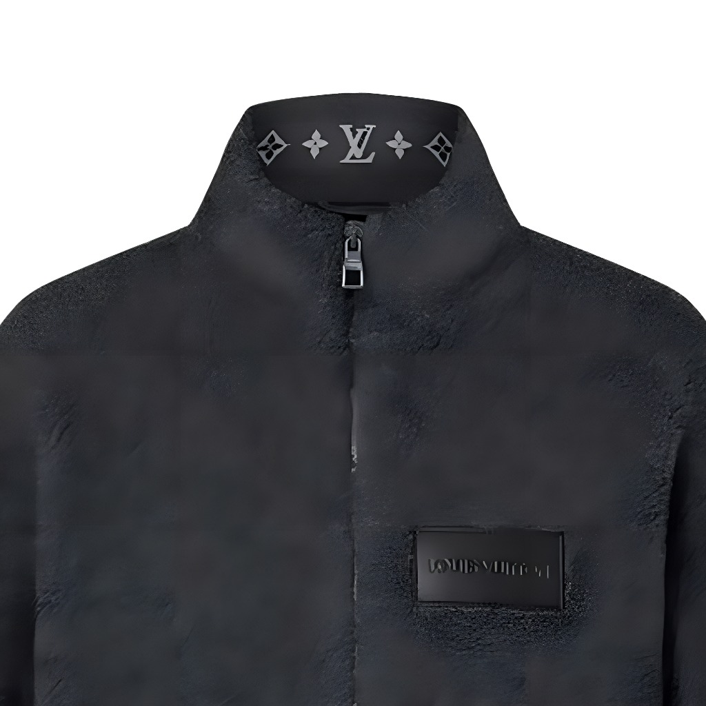 Мужская куртка Louis Vuitton SS24 Jacquard Fleece Jacket (темно-серая) — фото 6