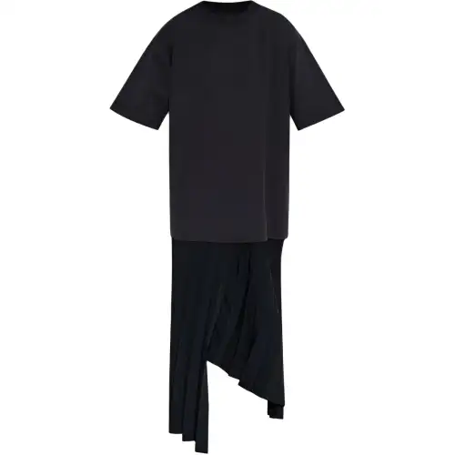 Balenciaga Pleated T-Shirt Dress