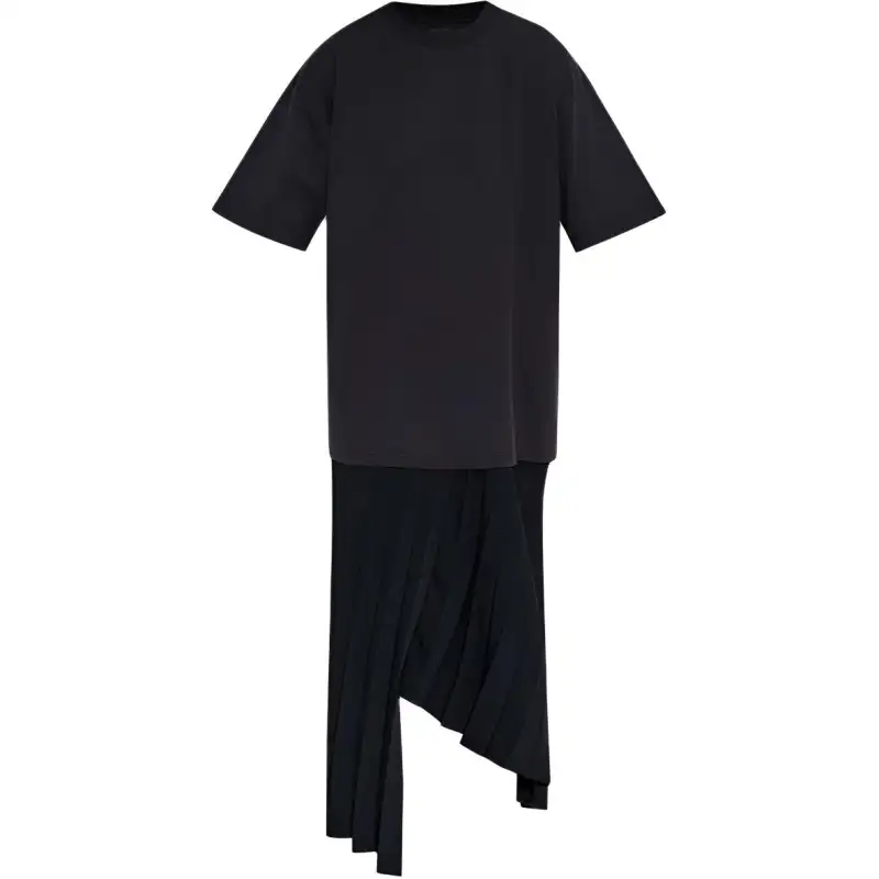 Balenciaga Pleated T-Shirt Dress